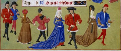 Maggio: i cortigiani passeggiano (dettaglio) da Master of Jean Rolin II
