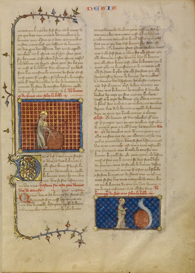 La creazione del mondo; La creazione dei cieli da Master of Jean de Mandeville
