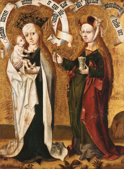 La Vergine e il Bambino con Santa Maria Maddalena che offre una rosa al Bambino da Master of Liesborn