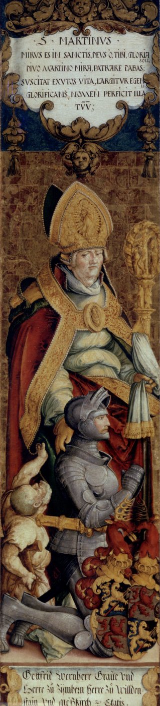 San Martino con mendicante e il donatore Gottfried Werner von Zimmern da Master of Messkirch