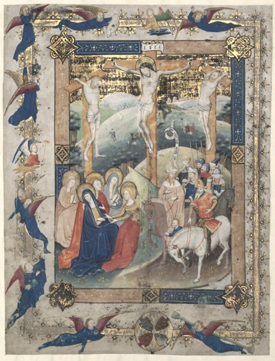 Foglio da un Messale: La Crocifissione Frontespizio per il Canone della Messa da Master of Otto van Moerdrecht