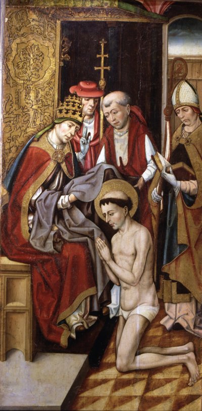 San Francesco investito del suo Abito da Papa Innocenzo III da Master of Portillo
