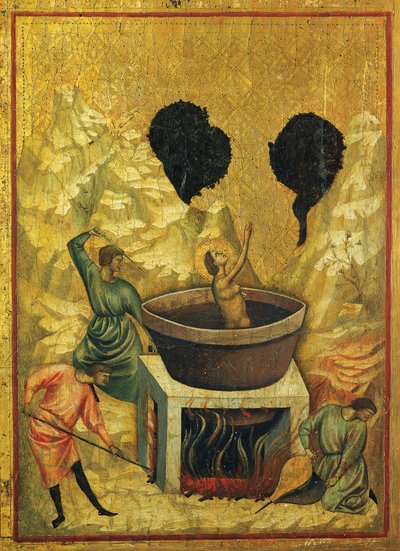 Santa Cecilia nel bagno di acqua bollente (dettaglio) da Master of Saint Cecilia