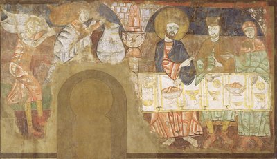 Le nozze di Cana, c.1150 (affresco montato su tela) da Master of San Baudelio de Berlanga