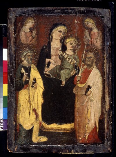 La Vergine con il Bambino tra San Pietro e San Paolo da Master of San Jacopo a Mucciana