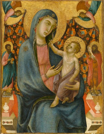 Madonna con Bambino con San Bartolomeo e San Giovanni Battista, circa 1320 da Master of San Torpe