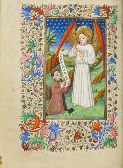 Un patrono e il suo angelo custode da Master of Sir John Fastolf