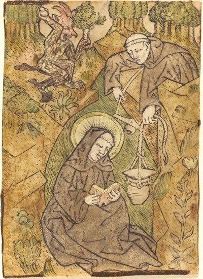 San Benedetto e il monaco Romano da Master of St. Wolfgang