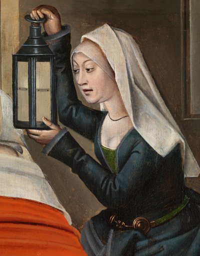 Dettaglio del Macellaio Malvagio, dal Polittico di San Nicola, c.1486-93 da Master of The Legend of St. Lucy