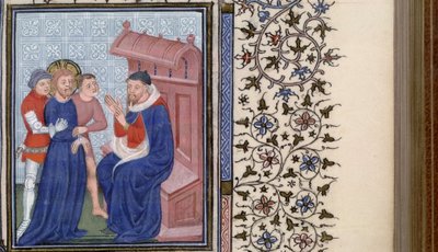 Cristo davanti a Pilato, Libro delle Ore, 1400 da Master of Troyes