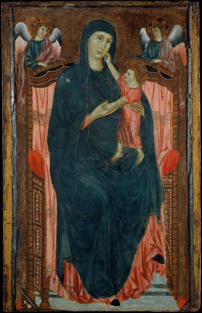 Madonna col Bambino in trono con angeli da Master of Varlungo