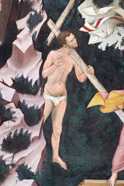 Resurrezione e Discesa nel Limbo (dettaglio): il Buon Ladrone, c.1420 da Master of Vignola