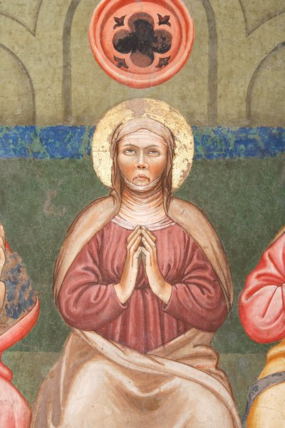 La Pentecoste (dettaglio della Vergine Maria) da Master of Vignola