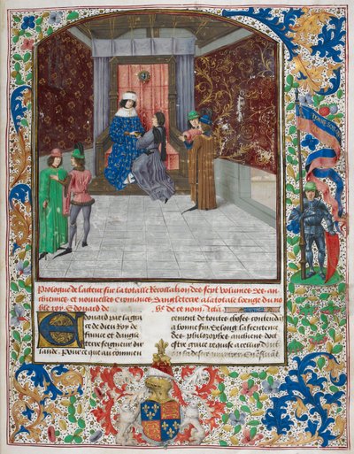 Edoardo IV in trono, indossando l