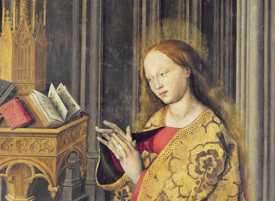 La Vergine Maria che legge da un libro delle Ore, c.1445 (dettaglio) da Master of the Aix Annunciation
