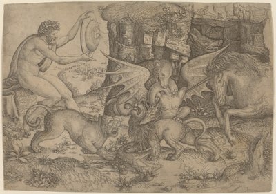 Tema allegorico: Combattimento di animali da Master of the Beheading of St. John