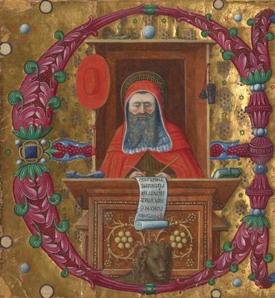 Iniziale E: San Girolamo nel suo studio da Master of the Birago Hours