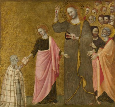 La visione di santa Chiara da Rimini (1282-1326) da Master of the Blessed Clare of Rimini