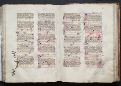 Il Messale di Gotha: Fol. 103v, Testo, c. 1375 da Master of the Boqueteaux