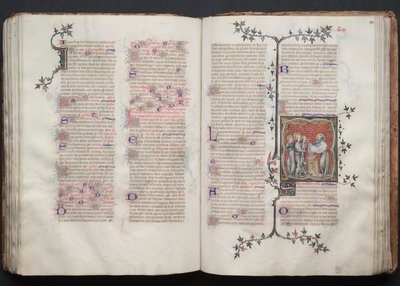 Il messale di Gotha: Fol. 107v, Testo, c. 1375 da Master of the Boqueteaux
