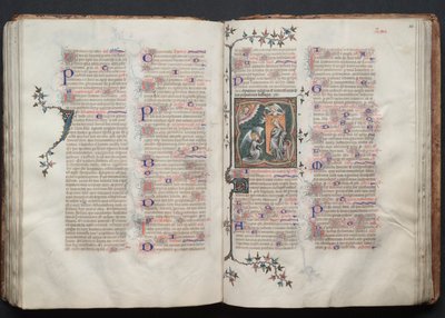 Il Messale di Gotha: Fol. 109v, Testo, c. 1375 da Master of the Boqueteaux