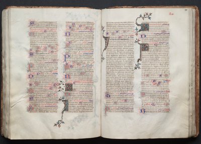 Il Messale di Gotha: Fol. 110v, Testo, c. 1375 da Master of the Boqueteaux
