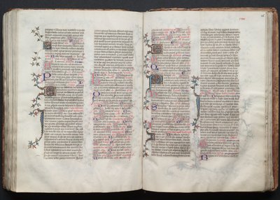 Il Messale di Gotha: Fol. 125v, Testo, c. 1375 da Master of the Boqueteaux
