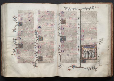 Il Messale di Gotha: Fol. 126v, Testo, ca. 1375 da Master of the Boqueteaux