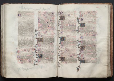 Il Messale di Gotha: Fol. 128r, Testo, c. 1375 da Master of the Boqueteaux