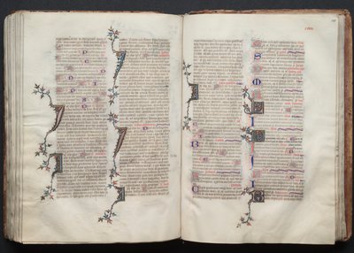 Il Messale di Gotha: Fol. 129v, Testo, c. 1375 da Master of the Boqueteaux