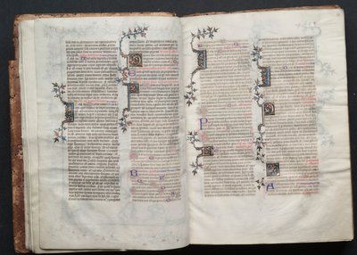 Il Messale di Gotha: Fol. 12r, Testo, c. 1375 da Master of the Boqueteaux
