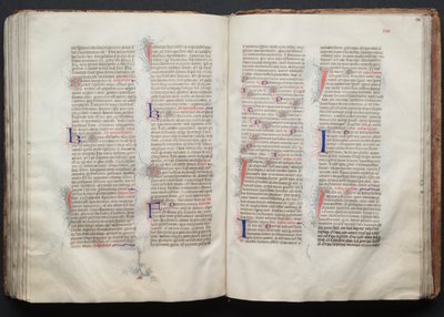 Il Messale di Gotha: Fol. 130v, Testo, c. 1375 da Master of the Boqueteaux