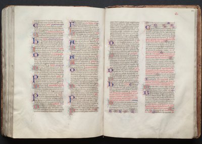 Il Messale di Gotha: Fol. 141v, Testo, c. 1375 da Master of the Boqueteaux