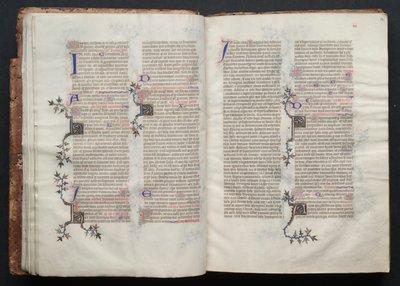 Il Messale di Gotha: Fol. 14r, Testo, c. 1375 da Master of the Boqueteaux