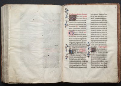 Il Messale di Gotha: Fol. 159r, Testo, c. 1375 da Master of the Boqueteaux