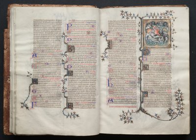 Il Messale di Gotha: Fol. 15v, Testo, c. 1375 da Master of the Boqueteaux