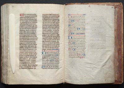 Il Messale di Gotha: Fol. 164r, Testo, c. 1375 da Master of the Boqueteaux