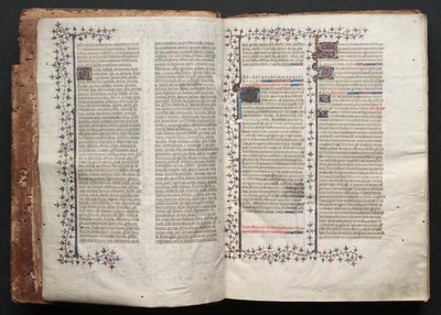 Il Messale di Gotha: Fol. 1v, Testo, c. 1375 da Master of the Boqueteaux