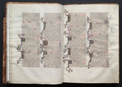 Il Messale di Gotha: Fol. 20r, Testo, c. 1375 da Master of the Boqueteaux