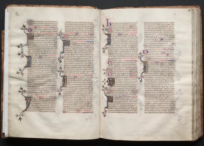 Il Messale di Gotha: Fol. 20v, Testo, c. 1375 da Master of the Boqueteaux