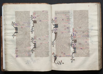 Il Messale di Gotha: Fol. 29v, Testo, c. 1375 da Master of the Boqueteaux