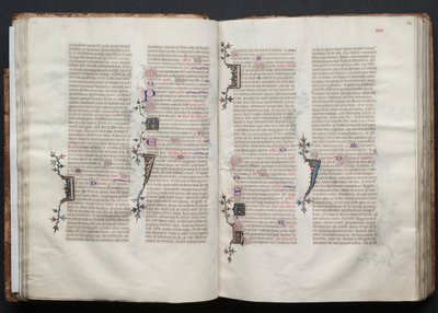Il Messale di Gotha: Fol. 34r, Testo, c. 1375 da Master of the Boqueteaux
