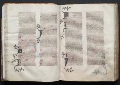 Il Messale di Gotha: Fol. 34v, Testo, ca. 1375 da Master of the Boqueteaux