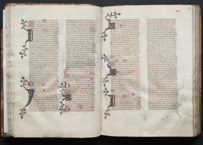 Il Messale di Gotha: Fol. 38r, Testo, c. 1375 da Master of the Boqueteaux