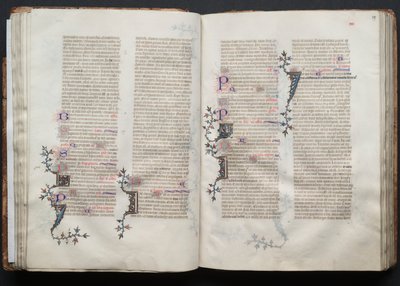Il Messale di Gotha: Fol. 38v, Testo, ca. 1375 da Master of the Boqueteaux