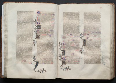 Il Messale di Gotha: Fol. 39v, Testo, ca. 1375 da Master of the Boqueteaux