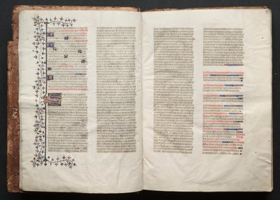 Il Messale di Gotha: Fol. 3v, Testo, c. 1375 da Master of the Boqueteaux
