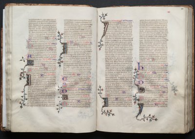 Il Messale di Gotha: Fol. 41r, Testo, c. 1375 da Master of the Boqueteaux