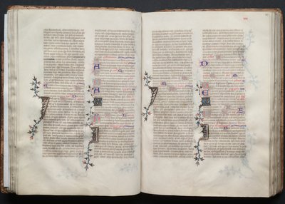 Il Messale di Gotha: Fol. 42r, Testo, c. 1375 da Master of the Boqueteaux