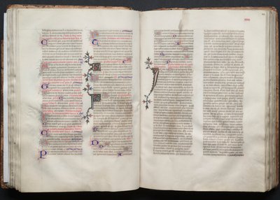 Il messale di Gotha: Fol. 44r, testo, c. 1375 da Master of the Boqueteaux